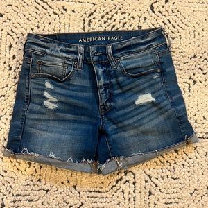 American Eagle Super Stretch Size 4 Cutoff Jean Shorts